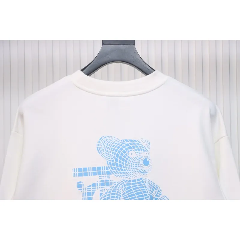 Bstsneaker-Burberry 24Fw blue bear print crew neck sweatshirt white 190