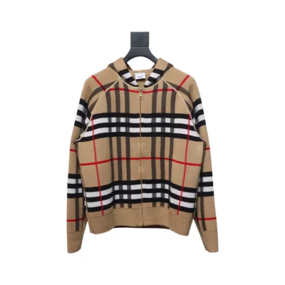 Bstsneaker-Burberry 24Fw Warhorse Check Reversible Hooded Jacket 400 01