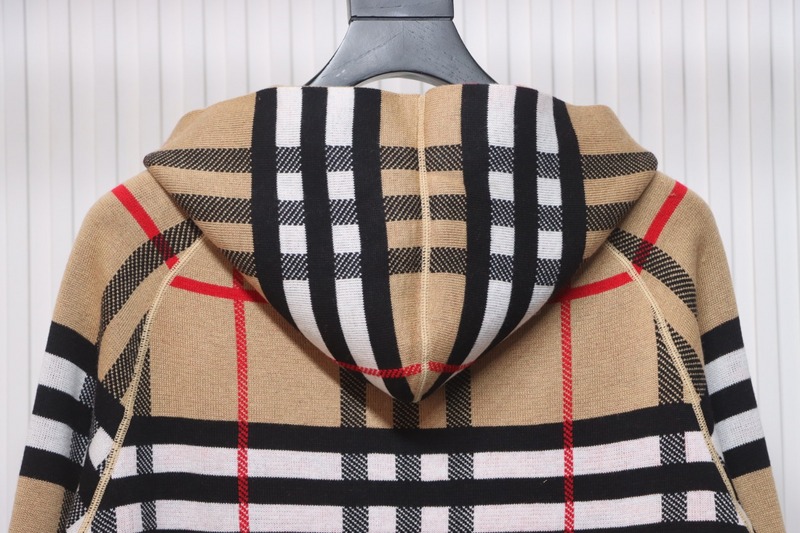 Bstsneaker-Burberry 24Fw Warhorse Check Reversible Hooded Jacket 400