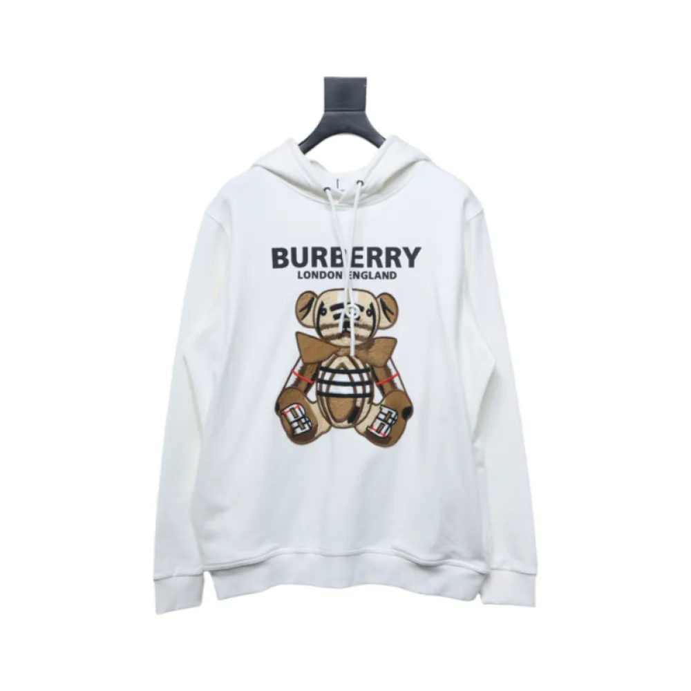 Bstsneaker-Burberry Embroidered Teddy Bear Hoodie white 230