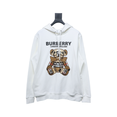 Bstsneaker-Burberry Embroidered Teddy Bear Hoodie white 230 01