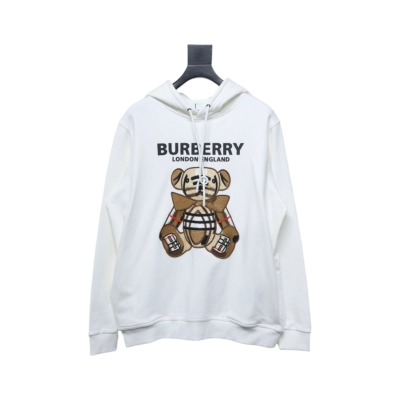 Bstsneaker-Burberry Embroidered Teddy Bear Hoodie white 230 01