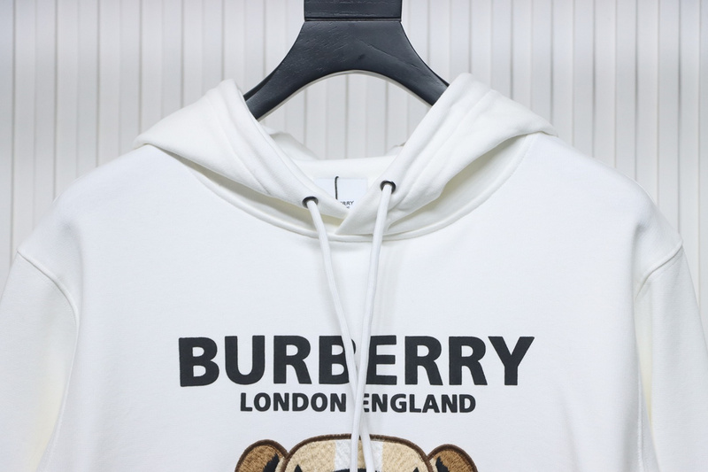 Bstsneaker-Burberry Embroidered Teddy Bear Hoodie white 230