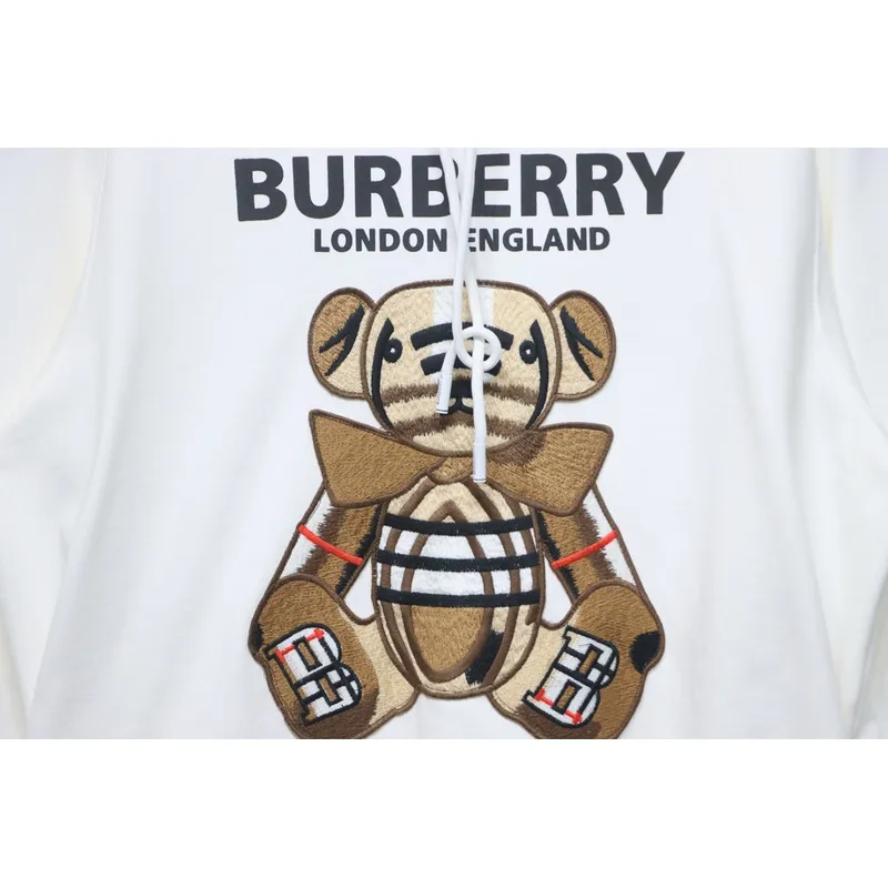 Bstsneaker-Burberry Embroidered Teddy Bear Hoodie white 230