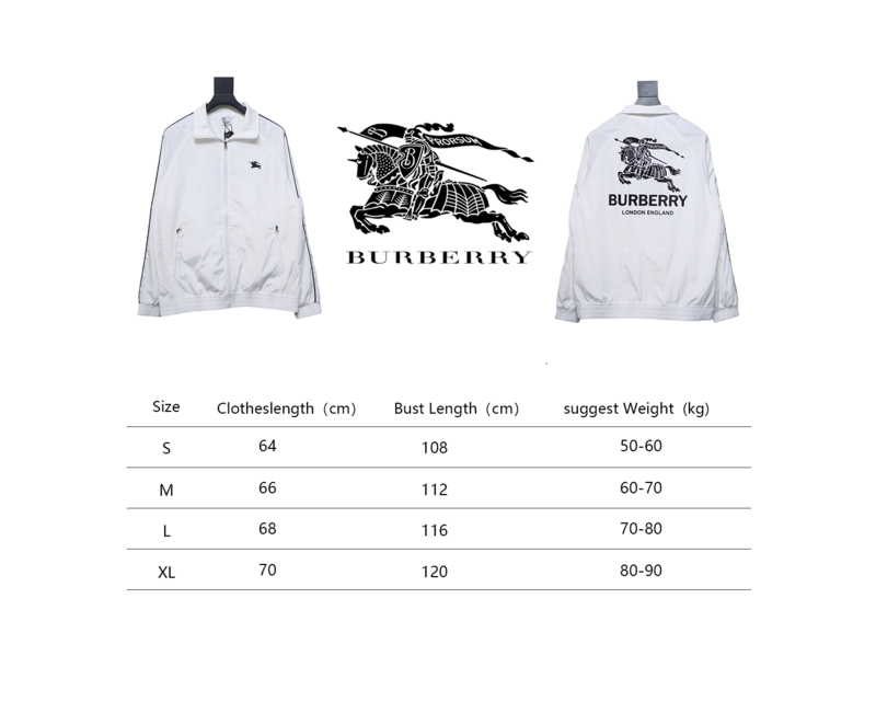 Bstsneaker-Burberry flocked back horse jacket white 270