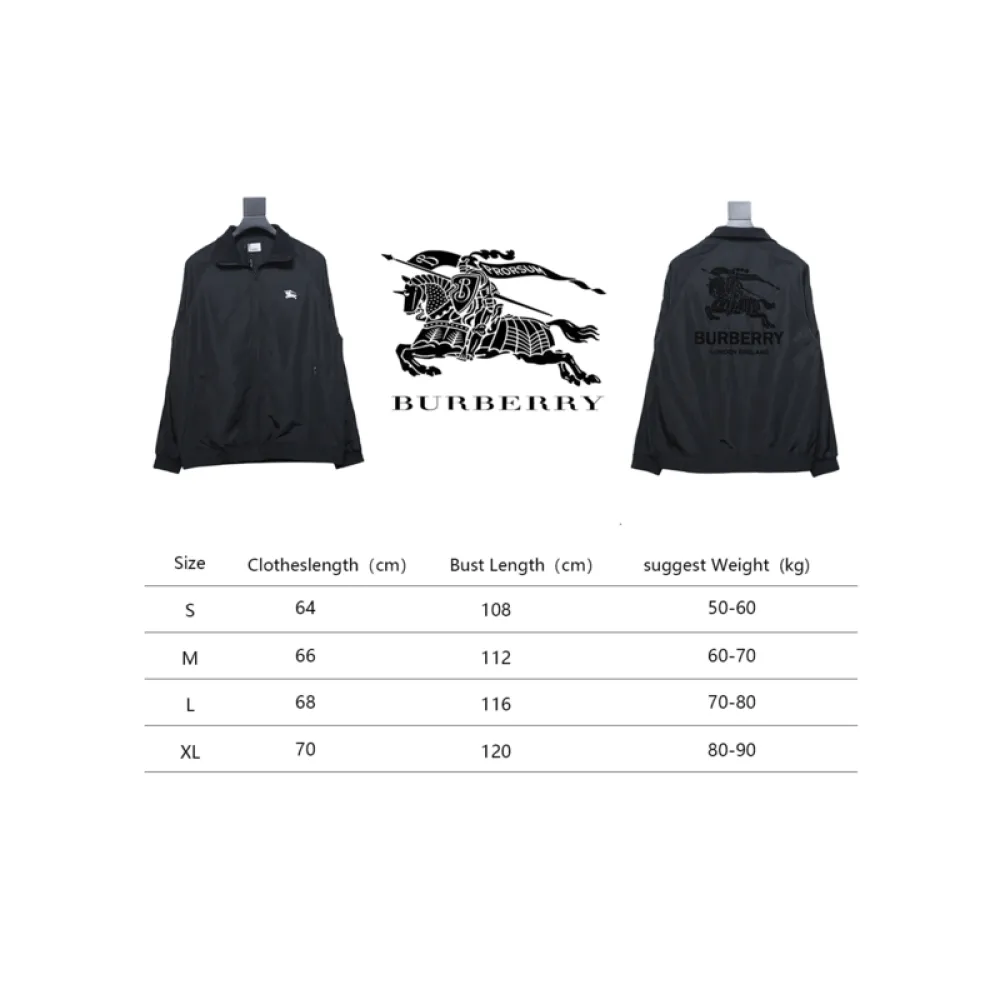 Burberry flocked back horse jacket black 270