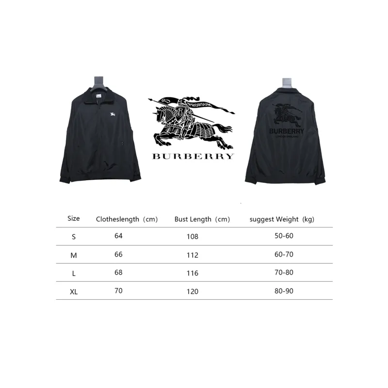 Burberry flocked back horse jacket black 270