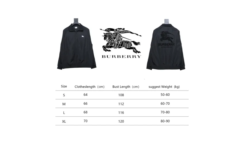 Burberry flocked back horse jacket black 270