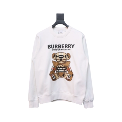 Bstsneaker-Burberry Teddy Bear Embroidered Crewneck Sweatshirt white 210 01
