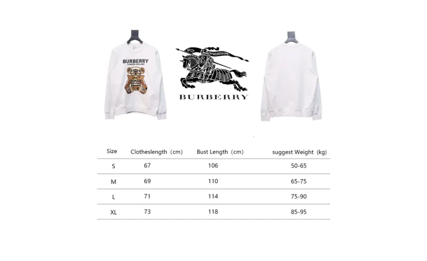 Bstsneaker-Burberry Teddy Bear Embroidered Crewneck Sweatshirt white 210
