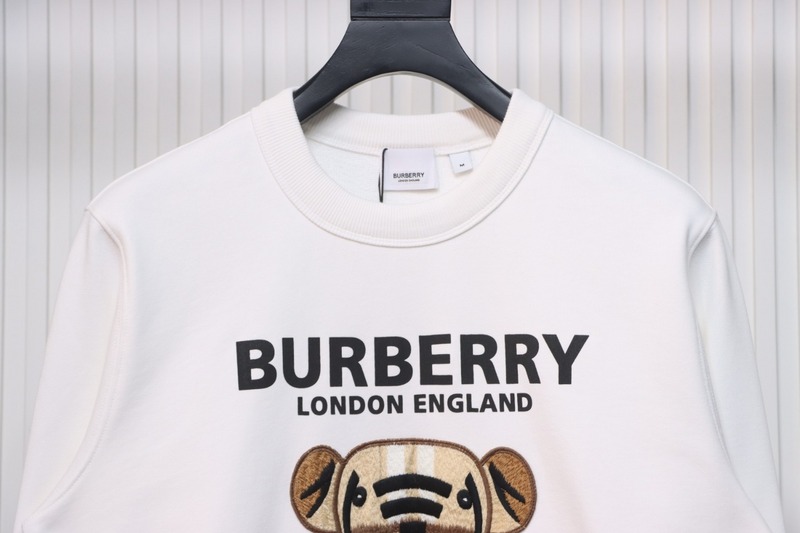 Bstsneaker-Burberry Teddy Bear Embroidered Crewneck Sweatshirt white 210