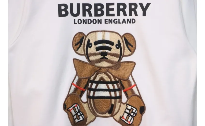 Bstsneaker-Burberry Teddy Bear Embroidered Crewneck Sweatshirt white 210