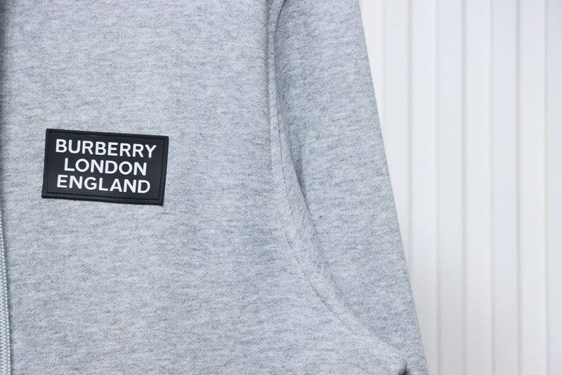 Bstsneaker-Burberry 21Fw Check hooded jacket with silicone logo lining grey 280