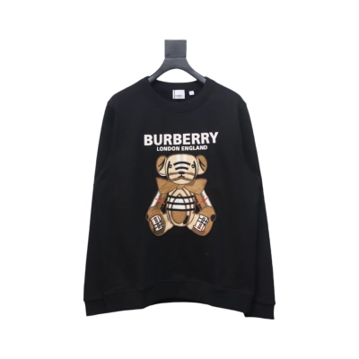 Bstsneaker-Burberry Teddy Bear Embroidered Crewneck Sweatshirt black 210 01