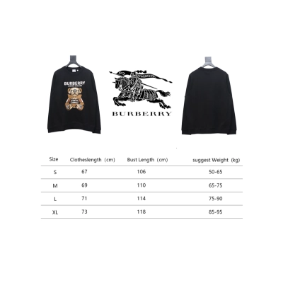 Bstsneaker-Burberry Teddy Bear Embroidered Crewneck Sweatshirt black 210 02