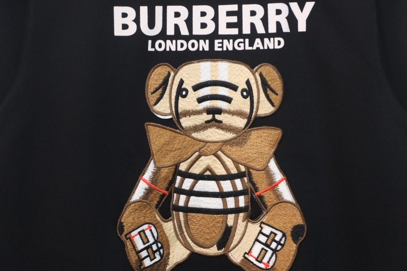 Bstsneaker-Burberry Teddy Bear Embroidered Crewneck Sweatshirt black 210