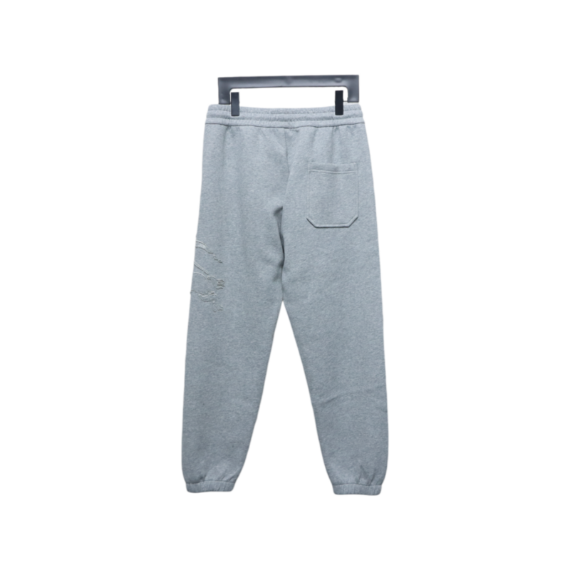 Bstsneaker-Burberry 3D embroidered logo sports casual sweatpants grey 250