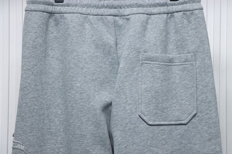 Bstsneaker-Burberry 3D embroidered logo sports casual sweatpants grey 250