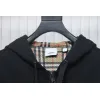 Bstsneaker-Burberry 21Fw Check hooded jacket with silicone logo lining black 280