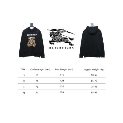 Bstsneaker-Burberry Embroidered Teddy Bear Hoodie black 230 02