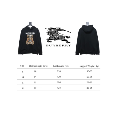 Bstsneaker-Burberry Embroidered Teddy Bear Hoodie black 230 02