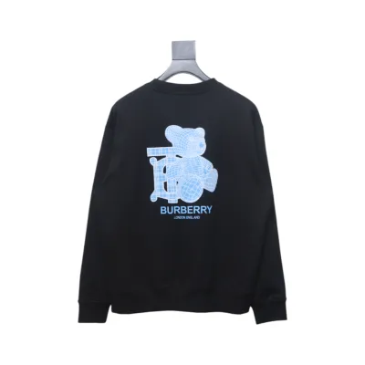 Bstsneaker-Burberry 24Fw blue bear print crew neck sweatshirt black 190