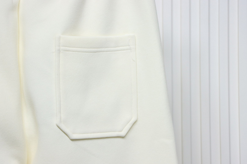 Bstsneaker-Burberry 3D embroidered logo sports casual sweatpants white 250