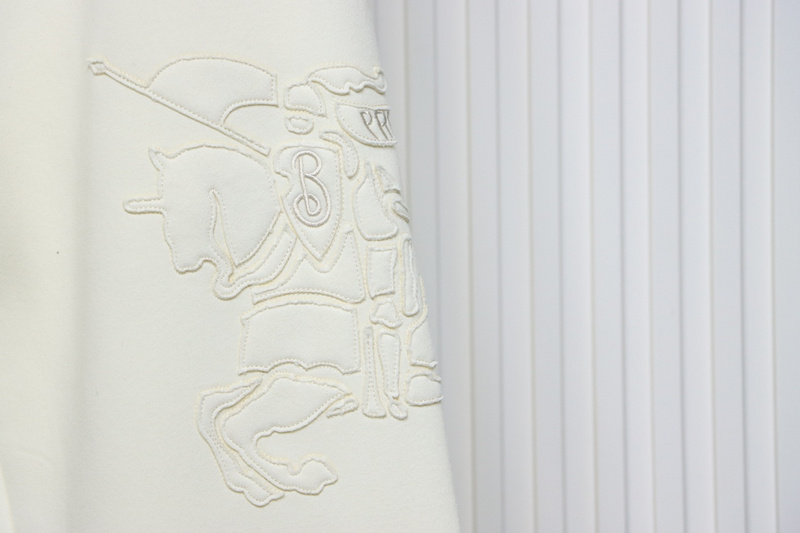 Bstsneaker-Burberry 3D embroidered logo sports casual sweatpants white 250