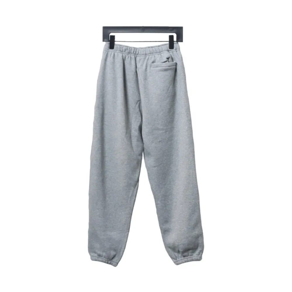 Bstsneaker-Nike x Stussy solid color embroidered logo fleece sweatpants grey 210