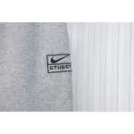 Bstsneaker-Nike x Stussy solid color embroidered logo fleece sweatpants grey 210