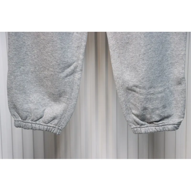 Bstsneaker-Nike x Stussy solid color embroidered logo fleece sweatpants grey 210