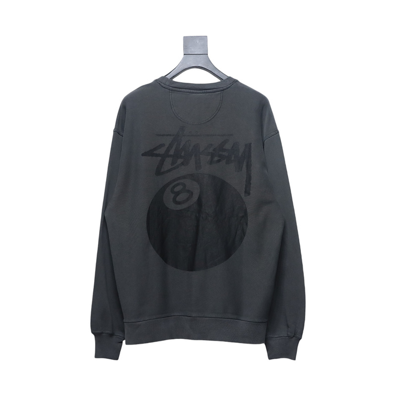 Bstsneaker-Stussy 24FW Black Round Neck Sweatshirt black 220