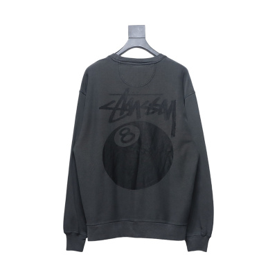 Bstsneaker-Stussy 24FW Black Round Neck Sweatshirt black 220 01
