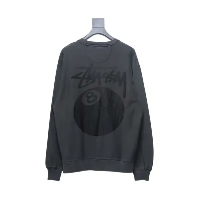 Stussy 24FW Black Round Neck Sweatshirt black 220 01