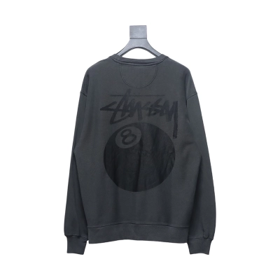 Bstsneaker-Stussy 24FW Black Round Neck Sweatshirt black 220 01