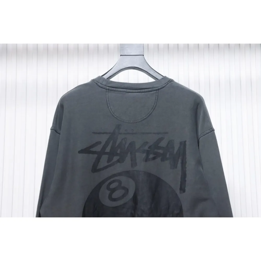 Bstsneaker-Stussy 24FW Black Round Neck Sweatshirt black 220