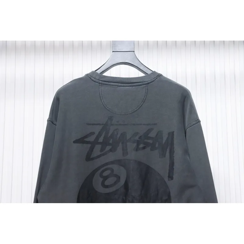 Bstsneaker-Stussy 24FW Black Round Neck Sweatshirt black 220