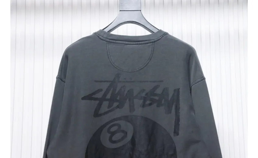Bstsneaker-Stussy 24FW Black Round Neck Sweatshirt black 220
