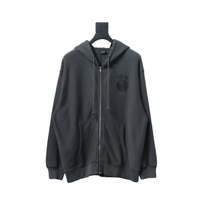Bstsneaker-Stussy 24FW Black Eight Zip Hooded Jacket black 250 01