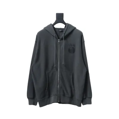 Stussy 24FW Black Eight Zip Hooded Jacket black 250 01