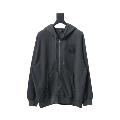 Bstsneaker-Stussy 24FW Black Eight Zip Hooded Jacket black 250 01