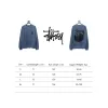 Bstsneaker-Stussy 24FW Black Round Neck Sweatshirt blue 220