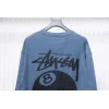 Bstsneaker-Stussy 24FW Black Round Neck Sweatshirt blue 220