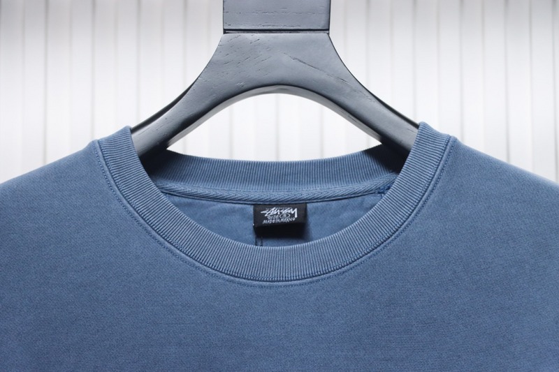 Bstsneaker-Stussy 24FW Black Round Neck Sweatshirt blue 220