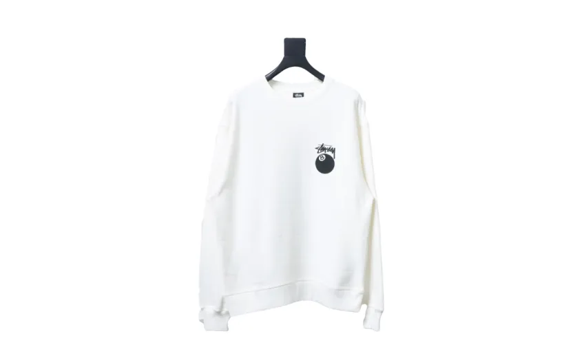 Bstsneaker-Stussy 24FW Black Round Neck Sweatshirt white 220
