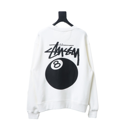 Bstsneaker-Stussy 24FW Black Round Neck Sweatshirt white 220 01