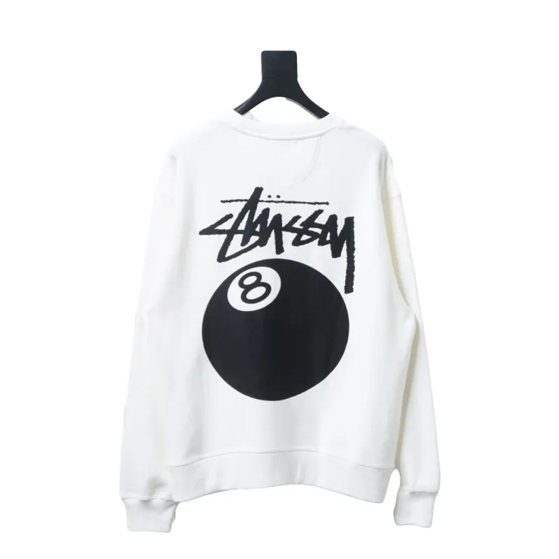 Bstsneaker-Stussy 24FW Black Round Neck Sweatshirt white 220