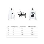Bstsneaker-Stussy 24FW Black Round Neck Sweatshirt white 220