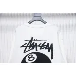 Bstsneaker-Stussy 24FW Black Round Neck Sweatshirt white 220