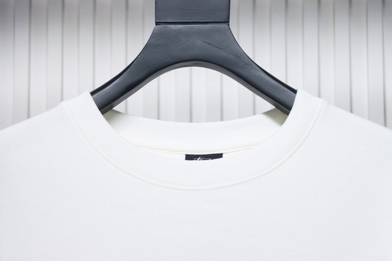 Bstsneaker-Stussy 24FW Black Round Neck Sweatshirt white 220